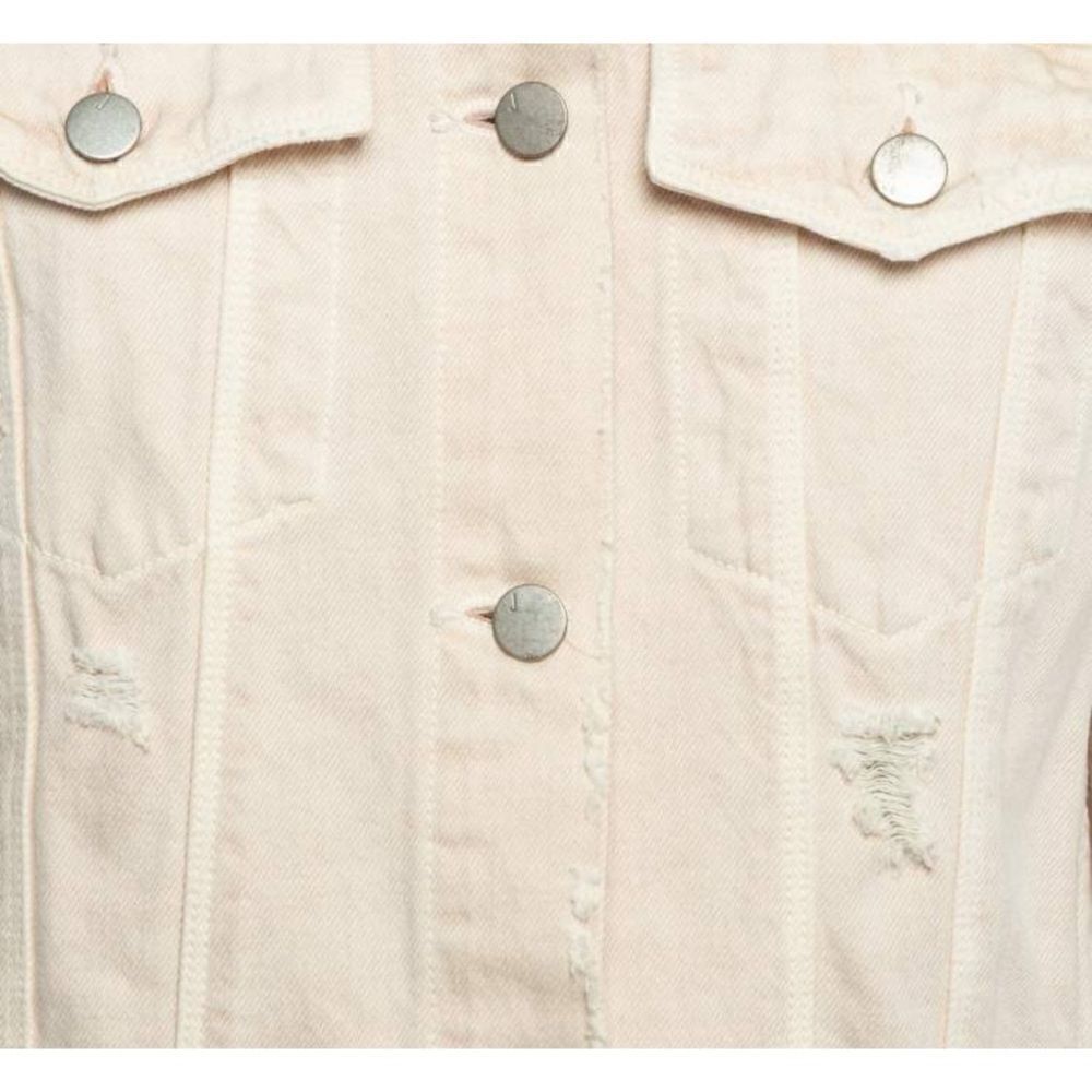 J Brand Cream Distressed & Ripped
Denim Buttoned Jacket M - Picture 6 of 13